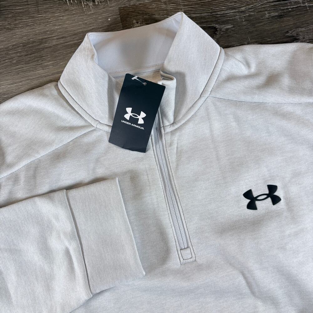 Under Armour‎ 1/4 Zip Long Sleeve Pullover Sweatshirt White Size XL NWT *READ*